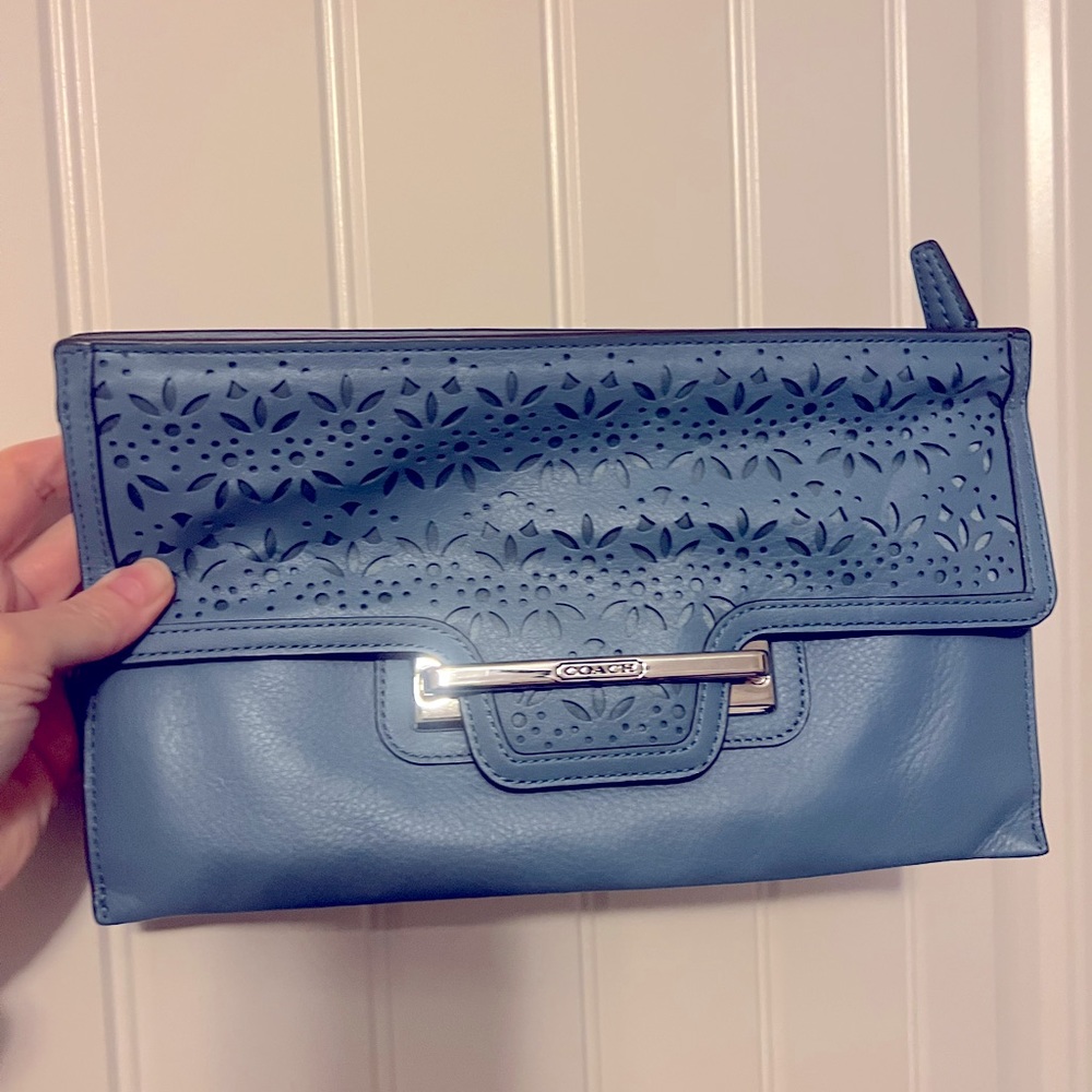 New leather coach clutch